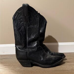 Black Vintage Justin Cowboy Boots